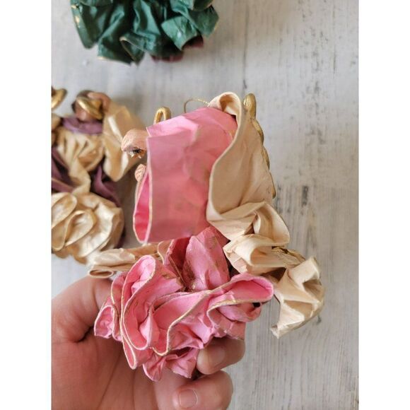 Rustic cherub Angel instrument band set horn violin Xmas ornament - Picture 5 of 15